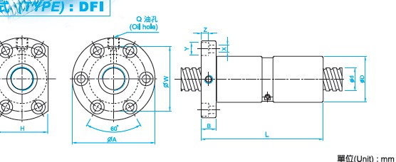 DFI5010滾珠絲桿圖 DFI5010滾珠絲桿圖